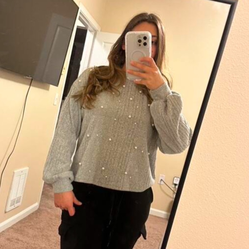 Pearls Rib Knit Tee - Picture 3 of 5